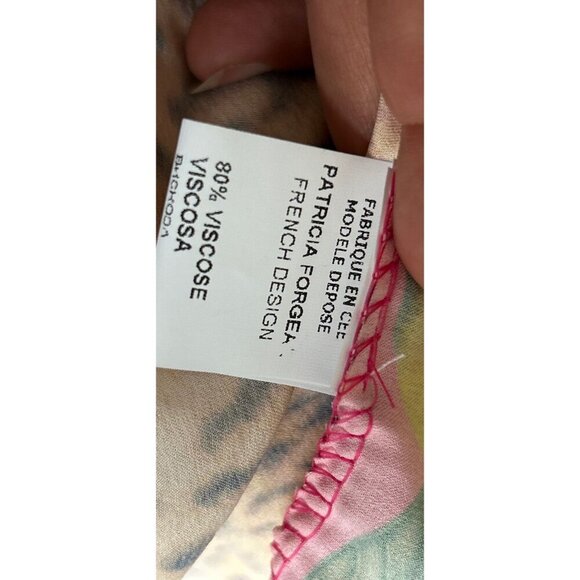 Patricia Forgeal LM Lulu Pink Button-Up Shirt With Jungle Safari Print Leopard & - Picture 11 of 11